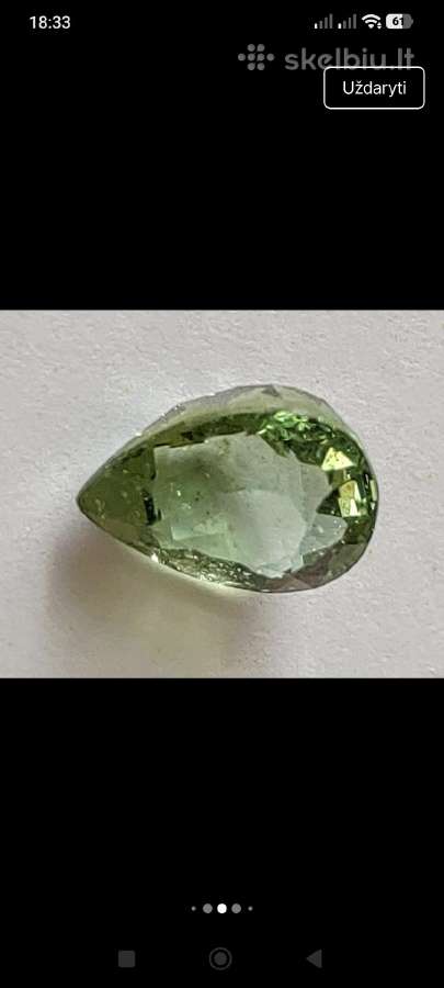 Retas - Žalias Turmalinas 2,78 ct Lašas Fe + Cu - nuotraukos Nr. 10