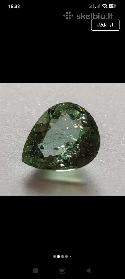 Retas - Žalias Turmalinas 2,78 ct Lašas Fe + Cu - nuotraukos Nr. 12