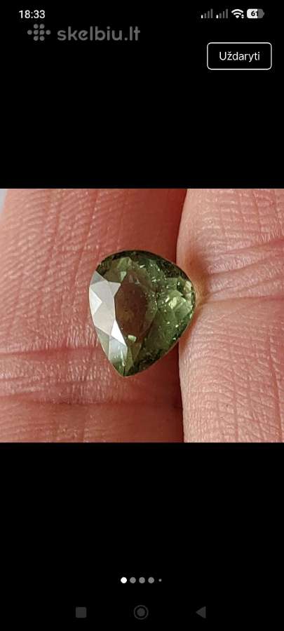 Retas - Žalias Turmalinas 2,78 ct Lašas Fe + Cu - nuotraukos Nr. 13