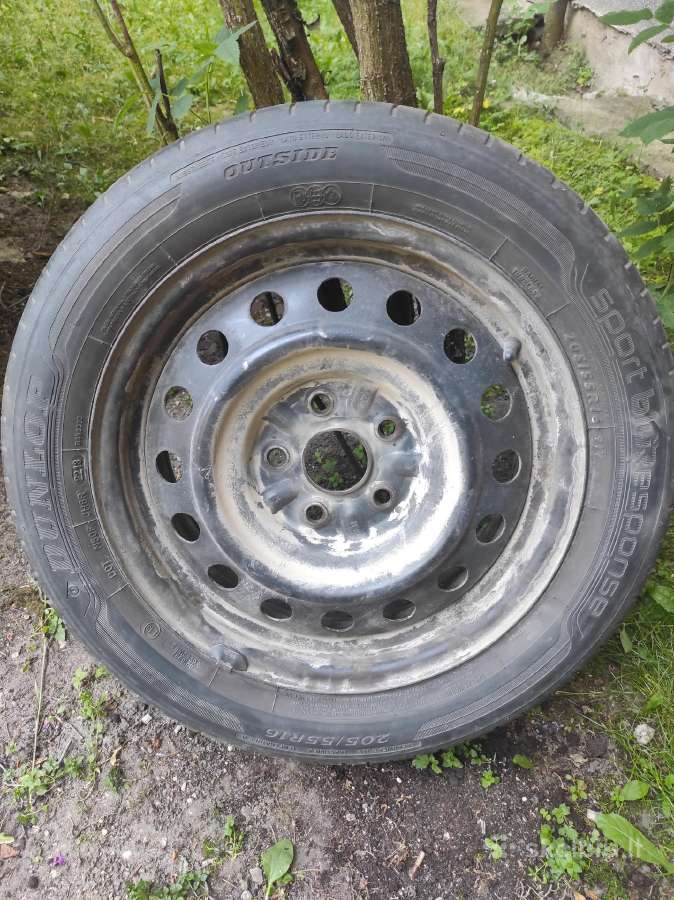 Dunlop vasarinės 205/55 R16 su ratlankiais – 4 vnt - nuotraukos Nr. 2