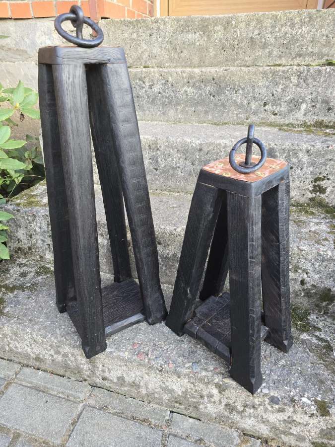 Deginto medžio žibintai su kalviškom detalėm 2vnt - nuotraukos Nr. 2