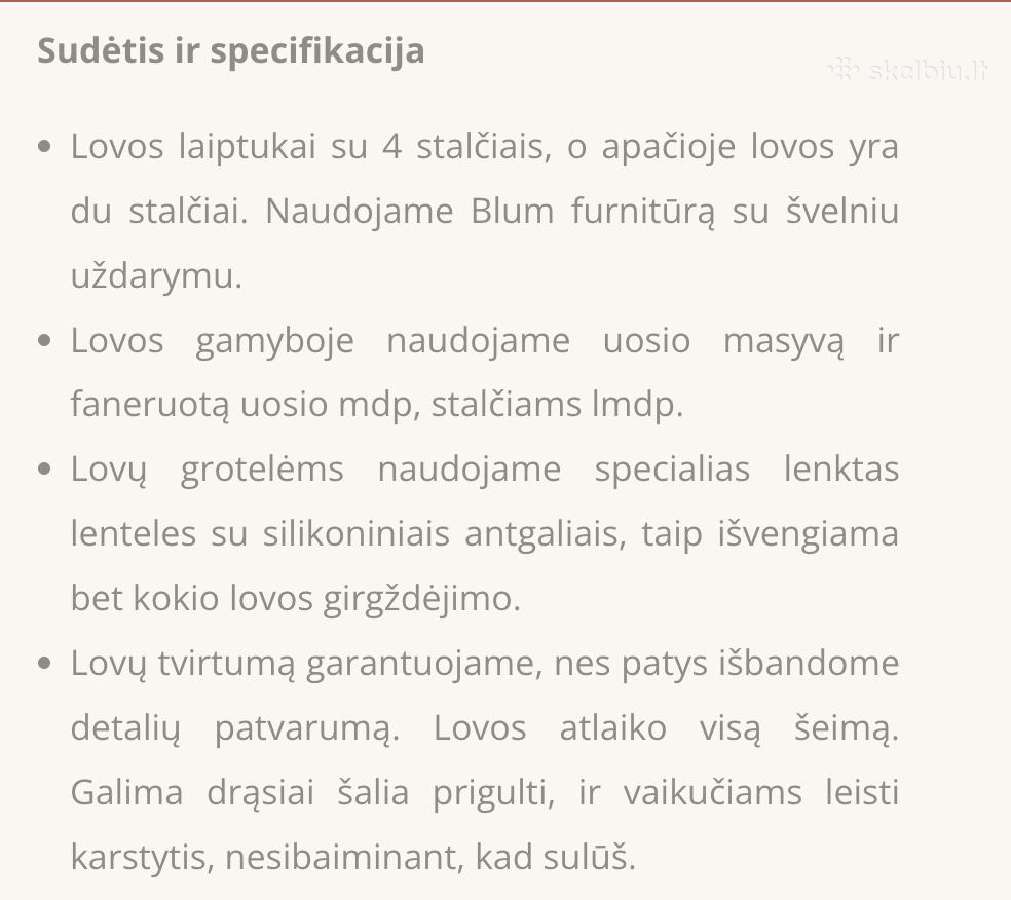 Dviaukštė lova (Adomo baldai) - nuotraukos Nr. 11