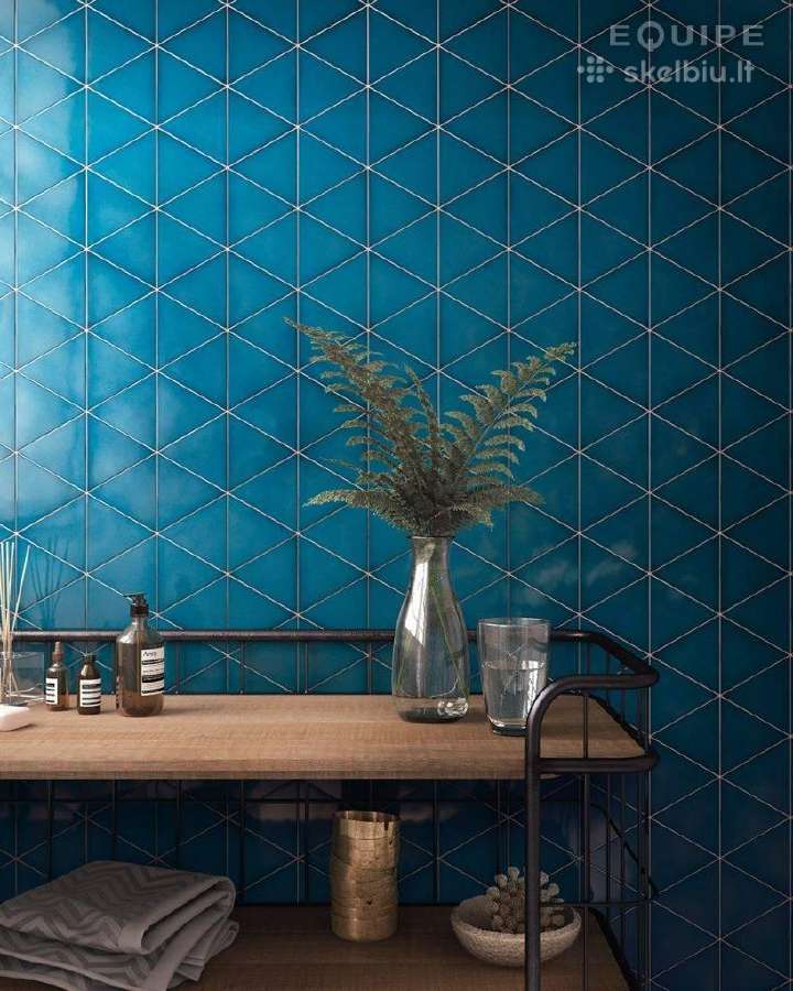 Ispaniškos sienų plytelės trikampės Electric blue - nuotraukos Nr. 8