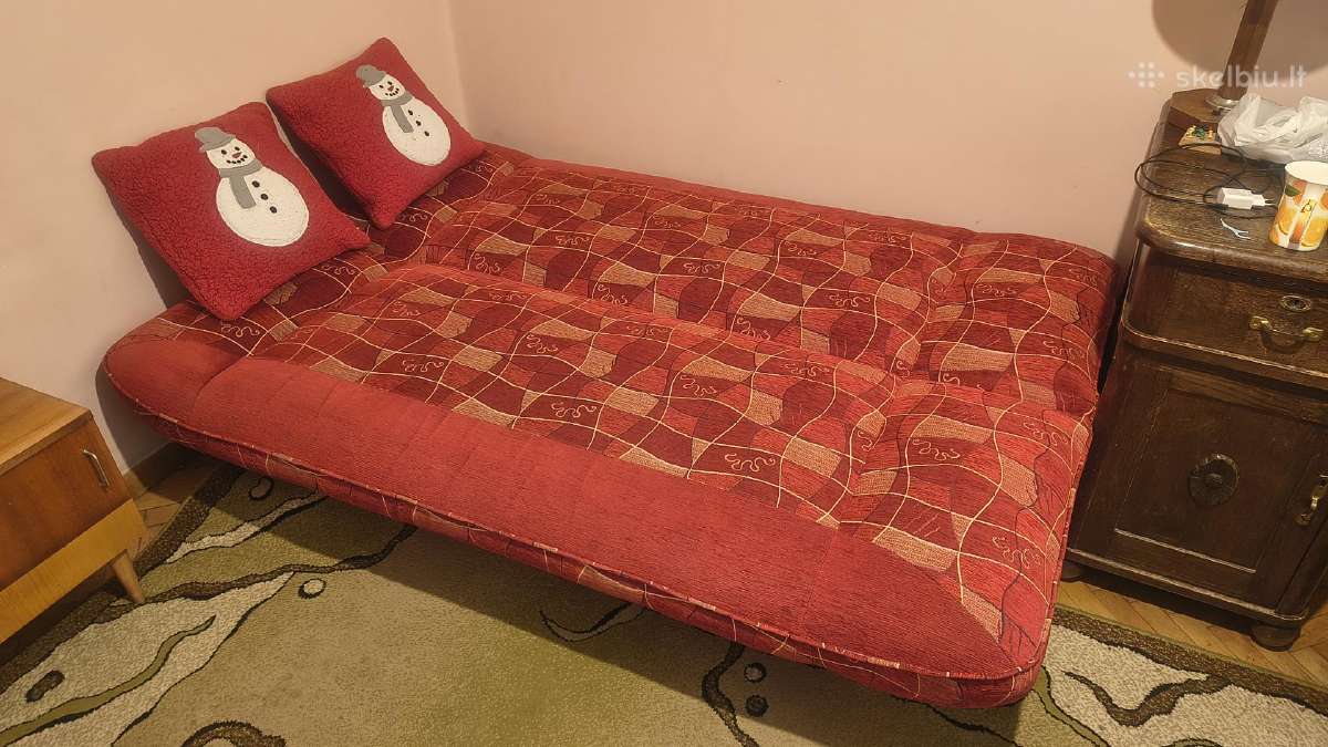 Atiduodame Raudoną Sofa Lovą - nuotraukos Nr. 2