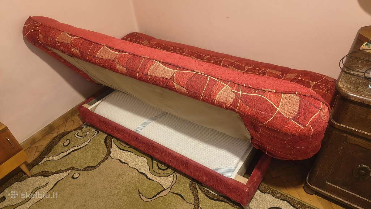 Atiduodame Raudoną Sofa Lovą - nuotraukos Nr. 3
