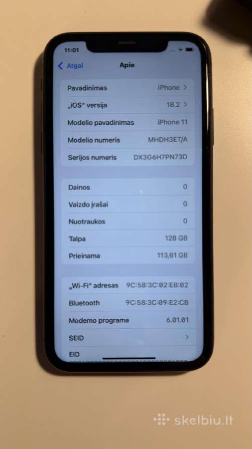 Parduodamas iPhone 11 128 GB - nuotraukos Nr. 2