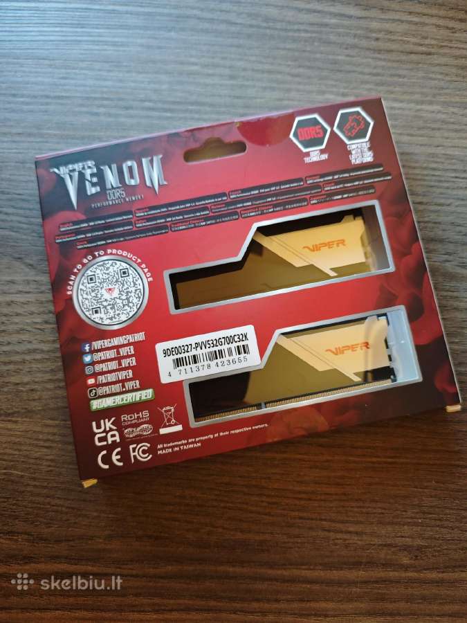 Patriot Viper Venom Ddr5 32gb (2x16gb) / keitimas - nuotraukos Nr. 2