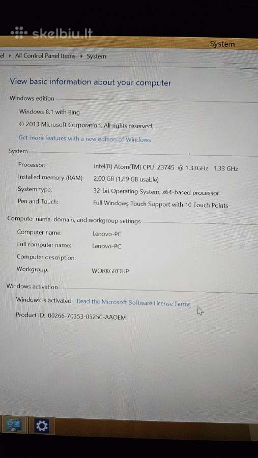 Lenovo yoga tab - nuotraukos Nr. 2