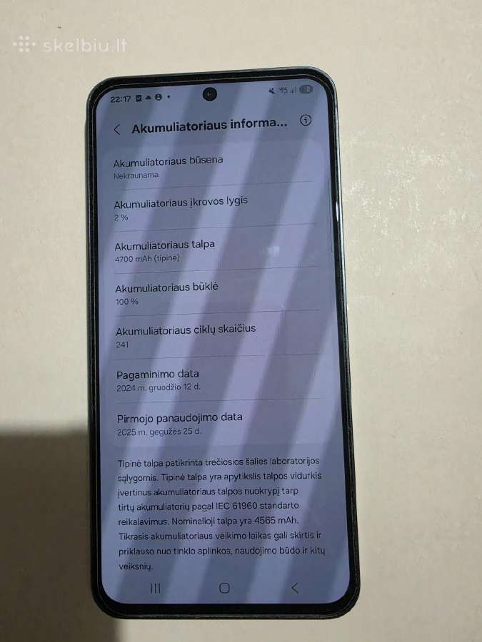 Samsung s24 Fe 128gb - nuotraukos Nr. 5