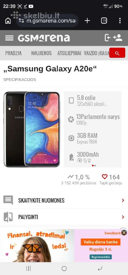 Galaxy A20e - nuotraukos Nr. 3