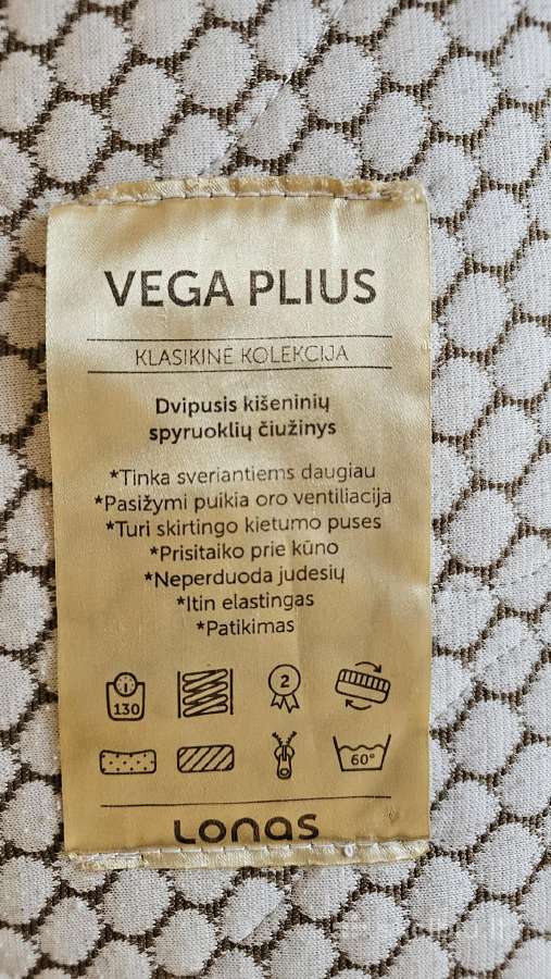 Čiužinys Lonas Vega plius 180x200 - nuotraukos Nr. 2