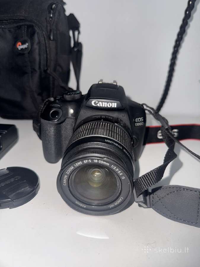 Canon EOS 1300d fotoaparatas su priedais - nuotraukos Nr. 2