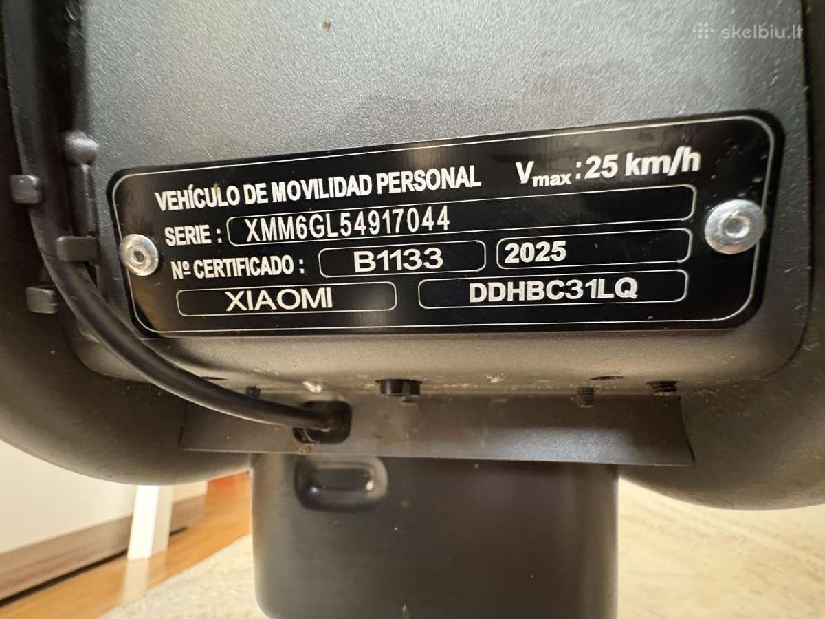 Xiaomi elektrinis paspirtukas 6 su krovikliu - nuotraukos Nr. 20