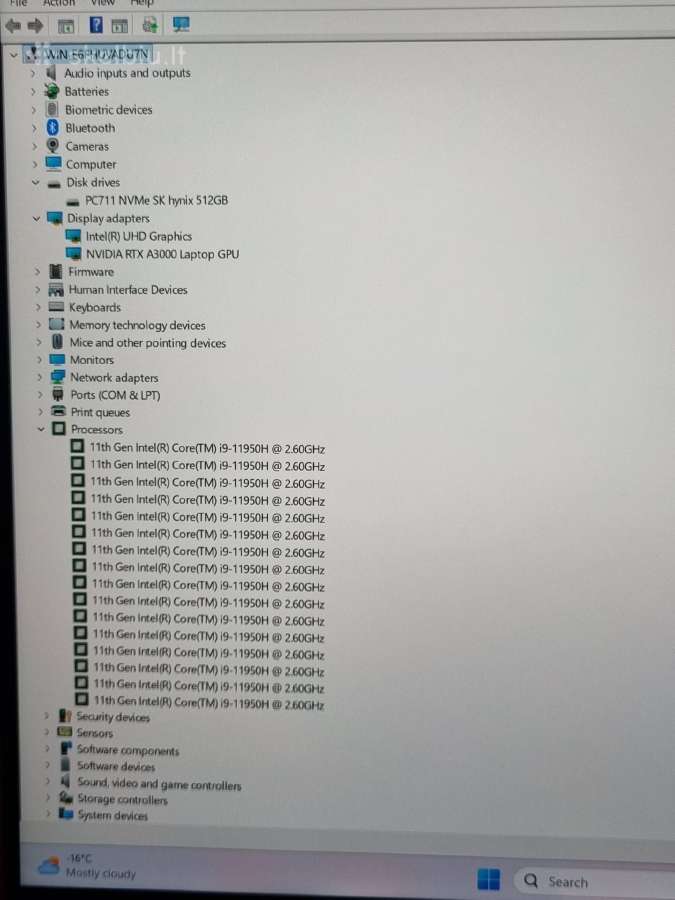 Dell Precision 5760 i9 17" Uhd+ Rtx - nuotraukos Nr. 12