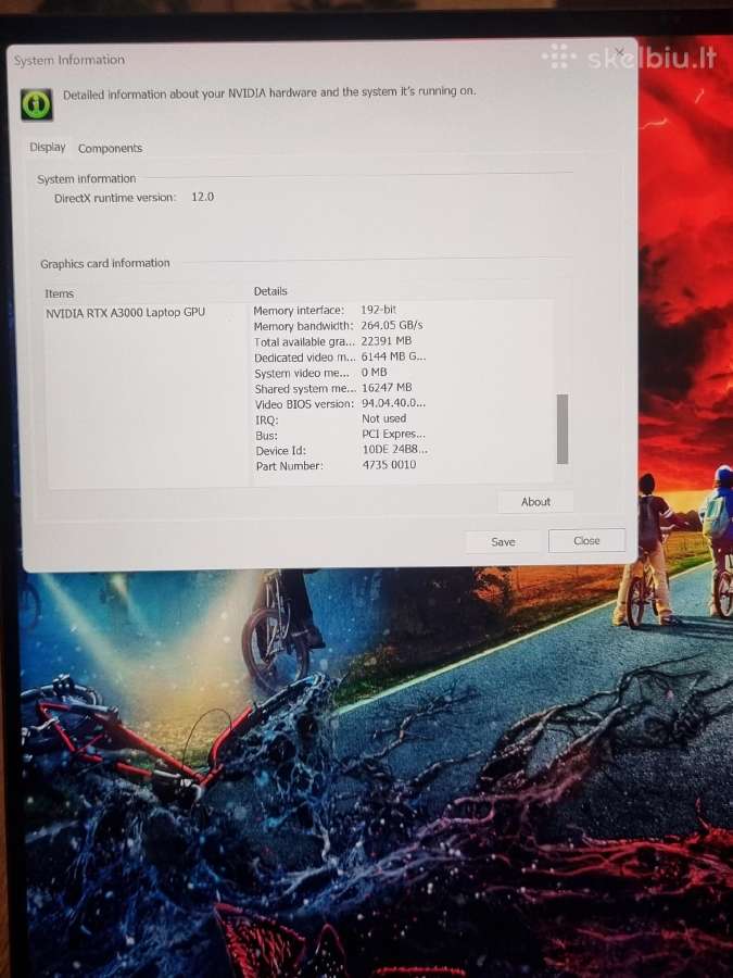 Dell Precision 5760 i9 17" Uhd+ Rtx - nuotraukos Nr. 13