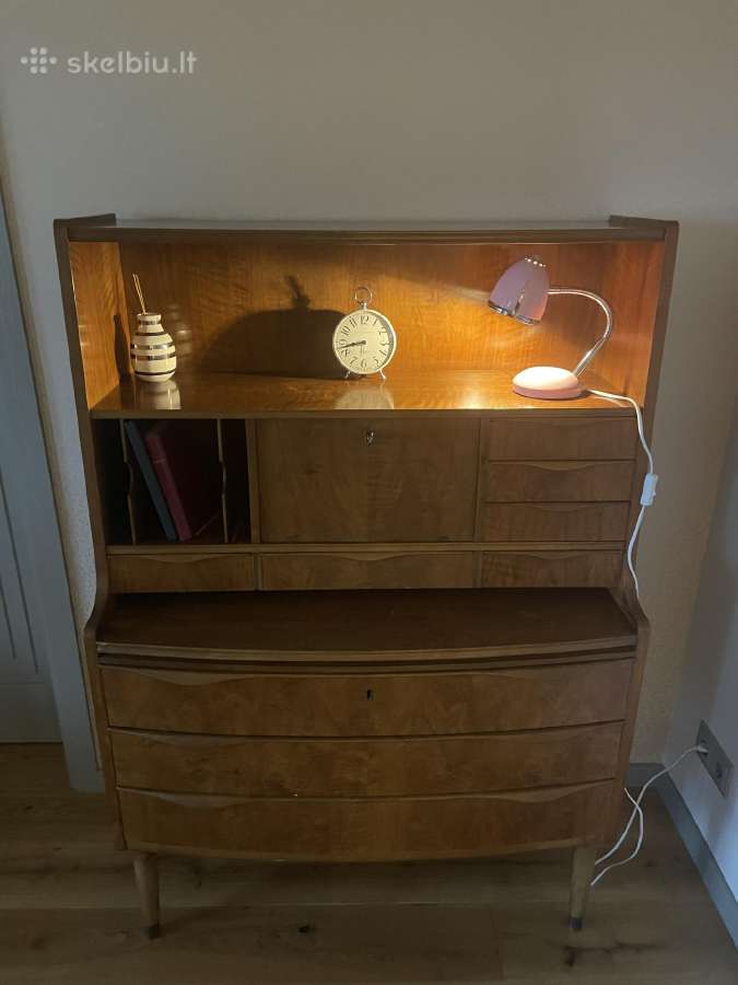 Mid century rasomas stalas,sekreteras - nuotraukos Nr. 2