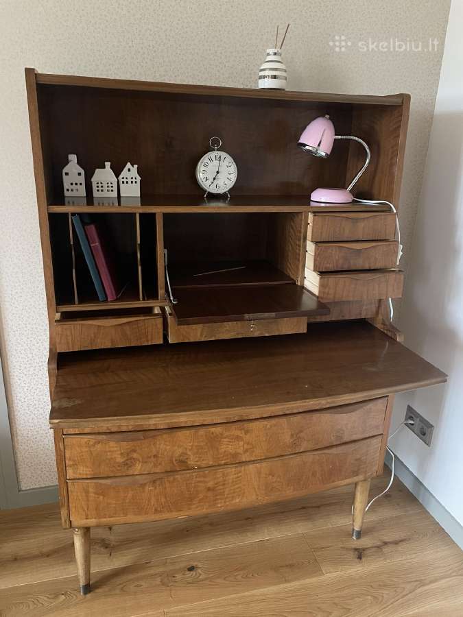 Mid century rasomas stalas,sekreteras - nuotraukos Nr. 4