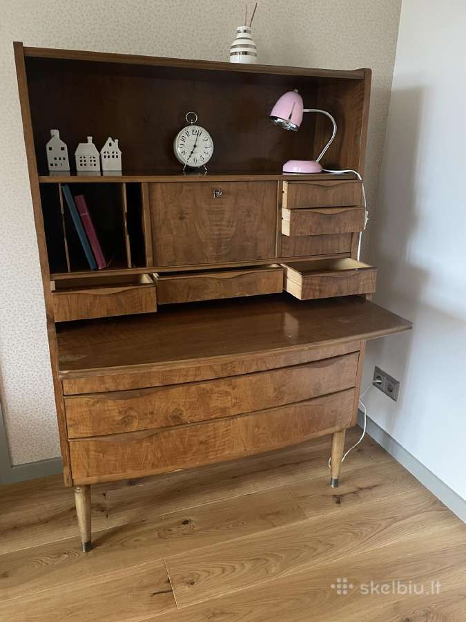 Mid century rasomas stalas,sekreteras - nuotraukos Nr. 5