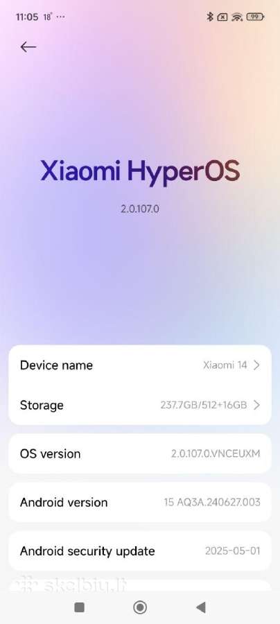Parduodu naudota Xiaomi 14 - nuotraukos Nr. 3
