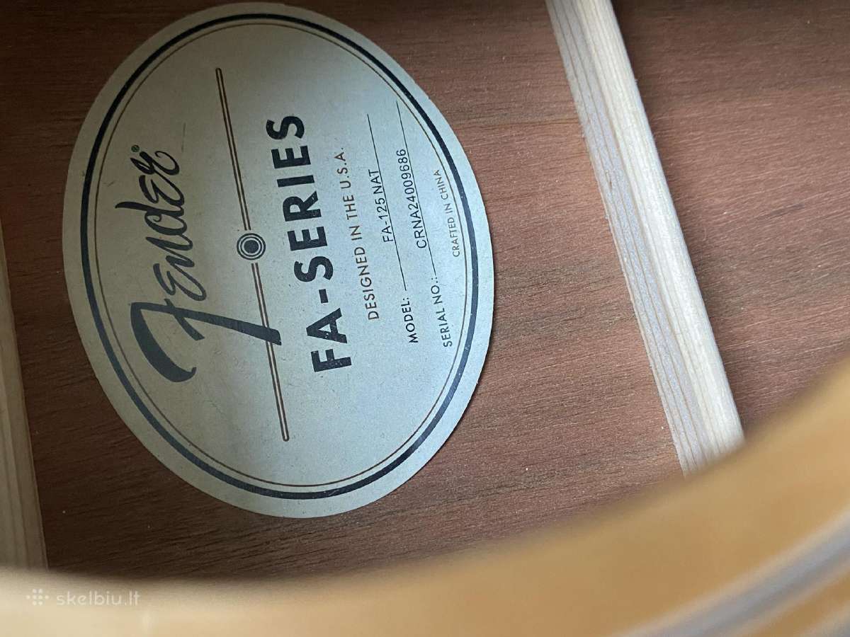 Fender Fa-125 akustinė gitara - nuotraukos Nr. 2