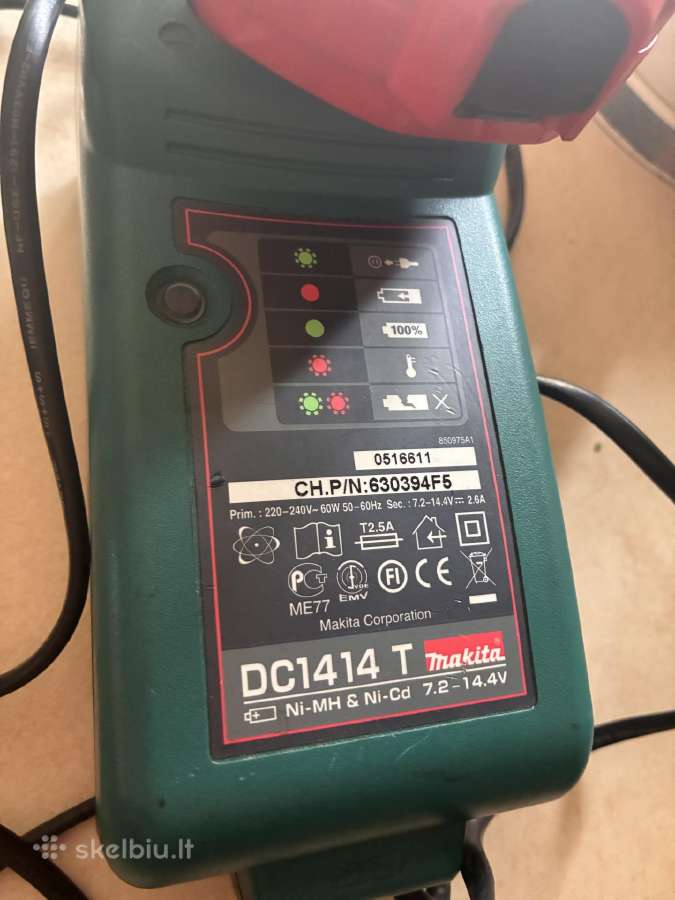Originalus įkroviklis Makita Dc1414 T - nuotraukos Nr. 3