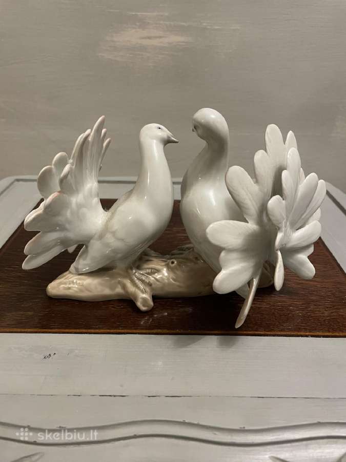 Porcelianinės balandžių statulėlės Gdr, Lladro - nuotraukos Nr. 6