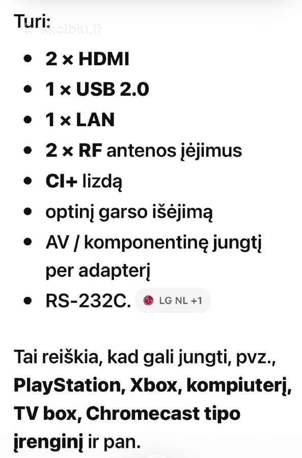 Parduodu LG televizori - nuotraukos Nr. 5