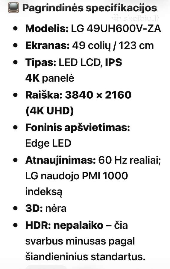 Parduodu LG televizori - nuotraukos Nr. 6
