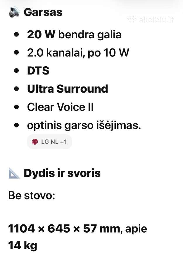 Parduodu LG televizori - nuotraukos Nr. 7