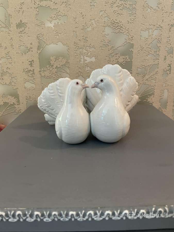 Porcelianinės balandžių statulėlės Gdr, Lladro - nuotraukos Nr. 11