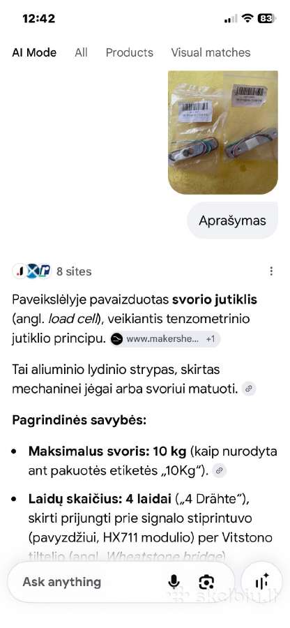 Svorio jutiklis 2vnt - nuotraukos Nr. 2