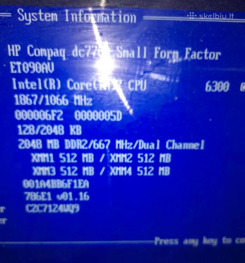 Hp Compaq dc7700sff stacionarus kompiuteris - nuotraukos Nr. 4