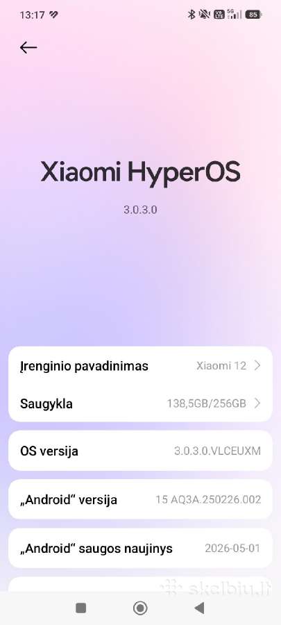 Xiaomi 12 8/256gb 5G - nuotraukos Nr. 3