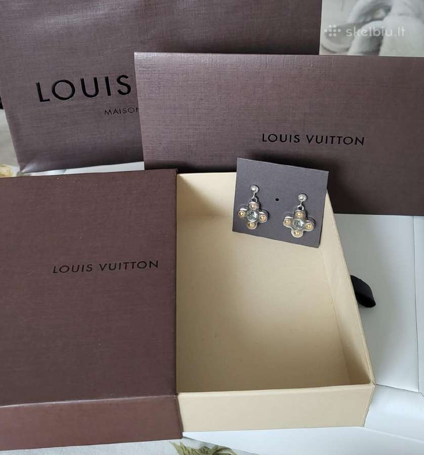 Louis Vuitton keturlapio motyvo auskarai - nuotraukos Nr. 3
