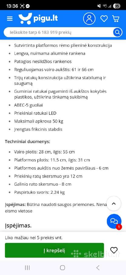 Paspirtukas mergaitei milly mally - nuotraukos Nr. 15