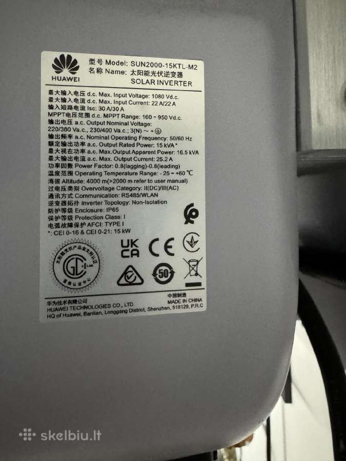 Huawei Sun2000-15ktl-m2 15kw trifazis inverteris - nuotraukos Nr. 3
