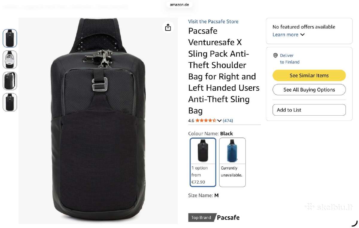 Venturesafe X Anti-theft Sling Pack Kuprinė - nuotraukos Nr. 4