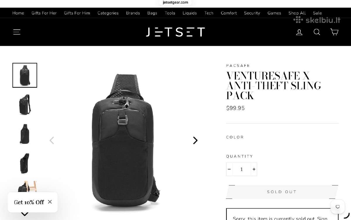 Venturesafe X Anti-theft Sling Pack Kuprinė - nuotraukos Nr. 6