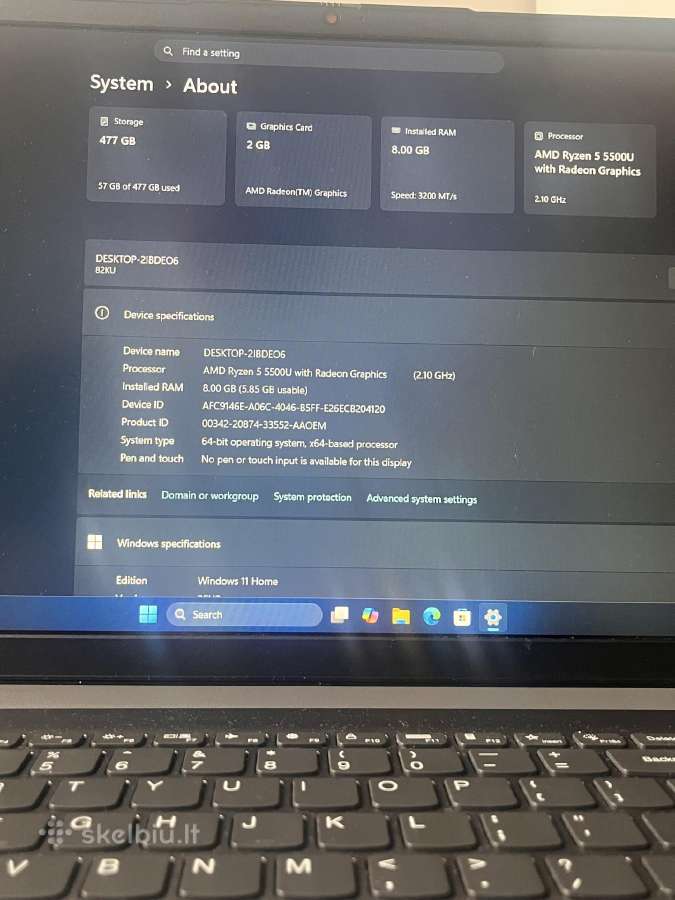 Lenovo Ideapad 3 15alc6 - nuotraukos Nr. 2