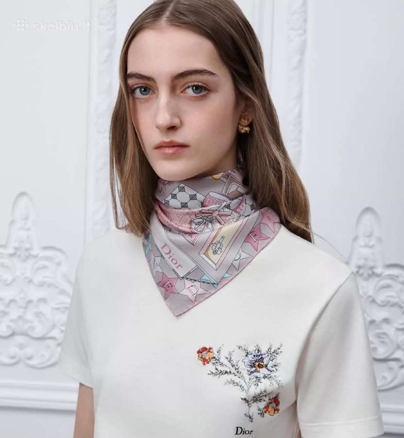 Nauja šilkinė skarelė Dior Avenue 90 Square Scarf - nuotraukos Nr. 5