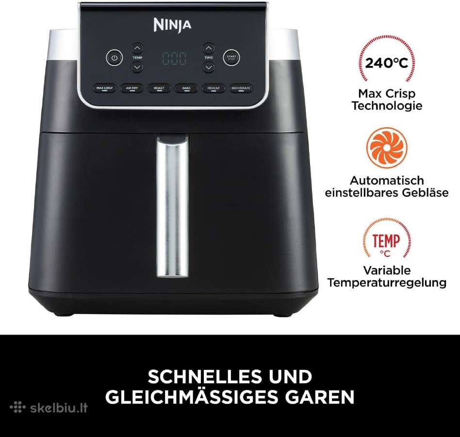 Ninja Air Fryer Max Pro karšto oro gruzdintuvė - nuotraukos Nr. 4