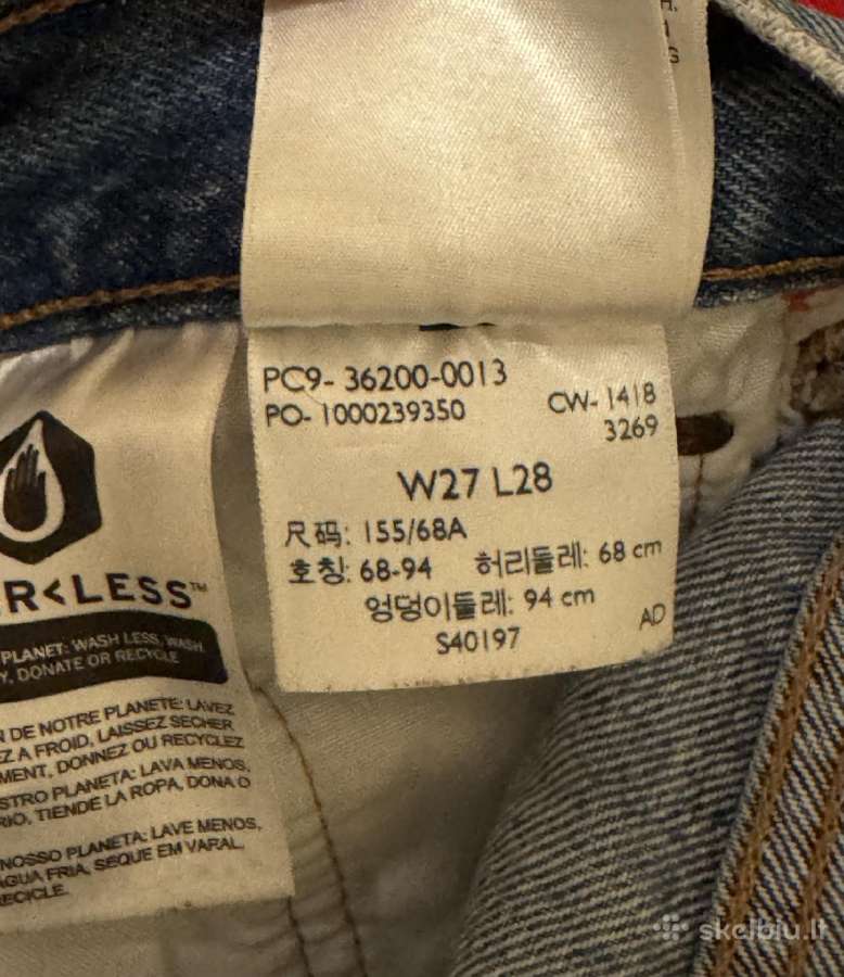 Levi's dzinsai S dydzio su antspaudais - nuotraukos Nr. 5