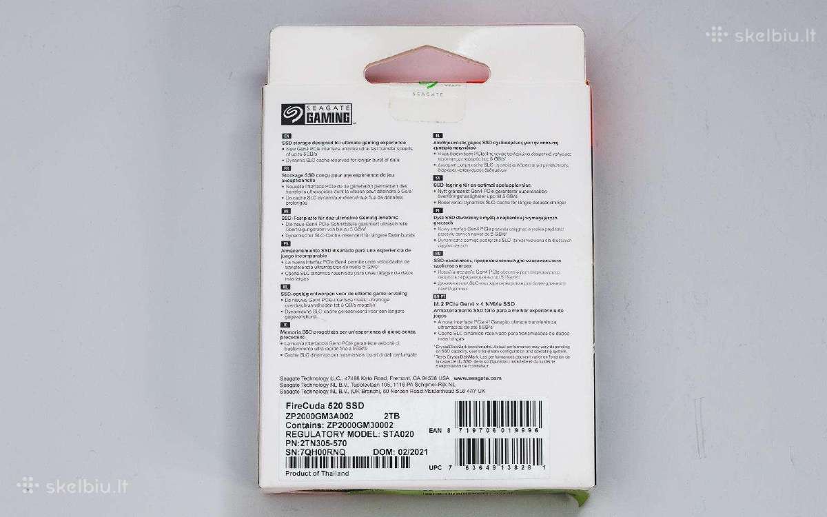 Seagate Firecuda 520 2tb SSD - nuotraukos Nr. 2