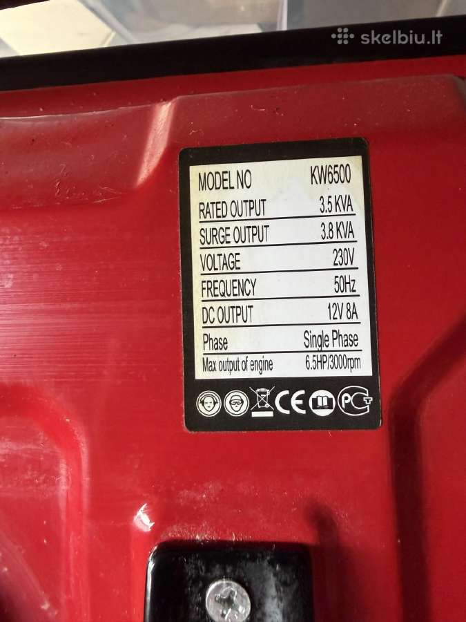 Kraft and dele 3.5kw generatorius - nuotraukos Nr. 6