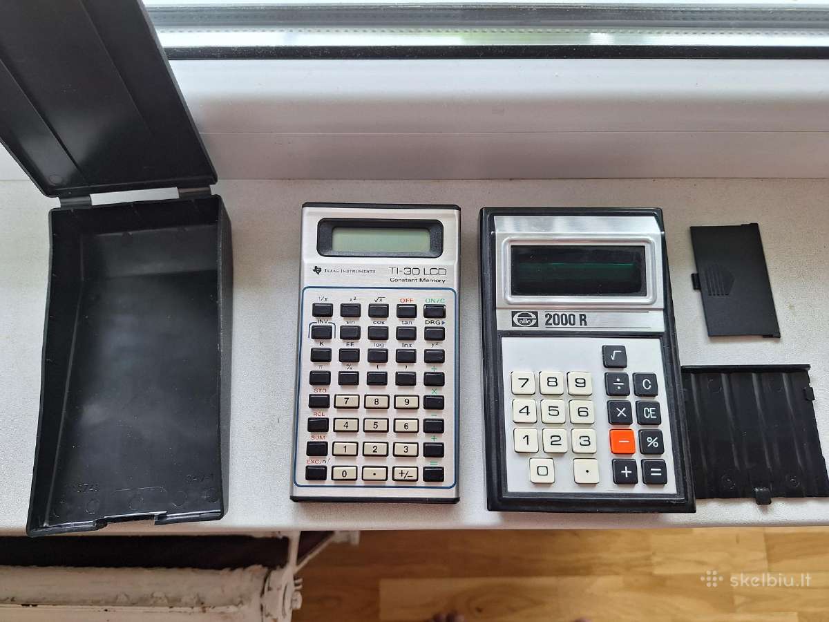 Du seni kalkuliatoriai Texas Instruments - nuotraukos Nr. 2