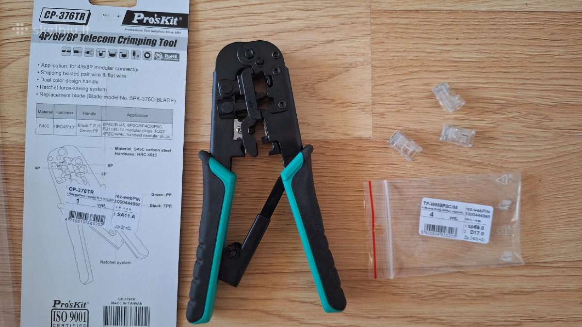 Pro'skit Cp-376tr Rj11/12/45 presavimo replės - nuotraukos Nr. 2