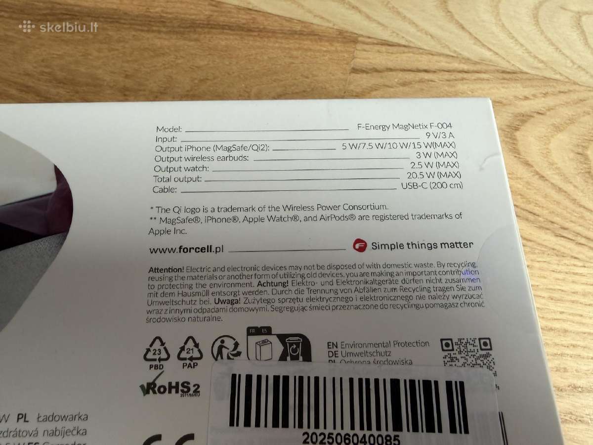 Forcell Magnetix 3-in-1 Qi2 belaidis įkroviklis - nuotraukos Nr. 5