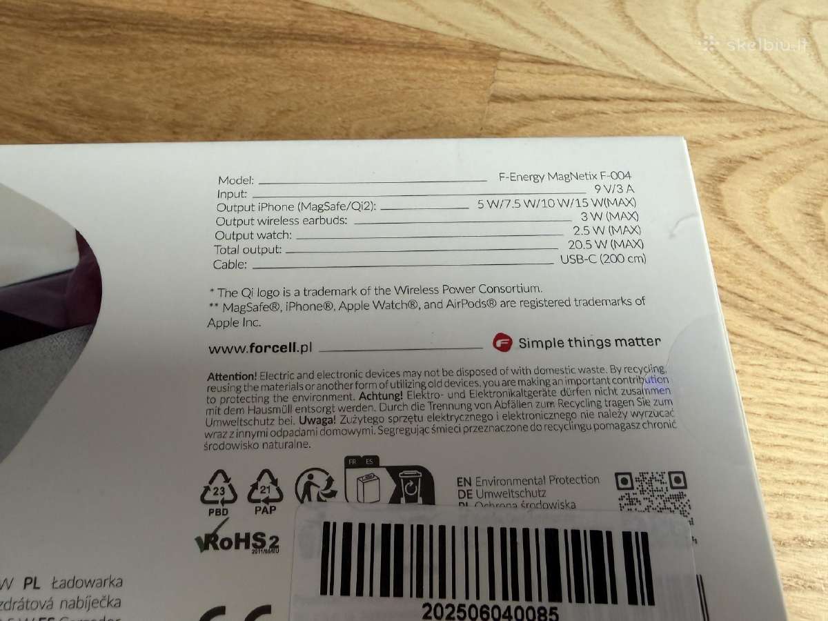 Forcell Magnetix 3-in-1 Qi2 belaidis įkroviklis - nuotraukos Nr. 7