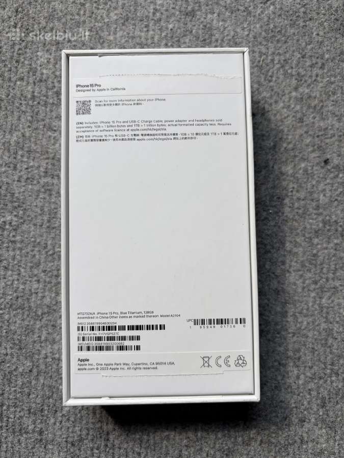 iPhone 15 Pro 128 GB Dual-sim (2 physical Sim) - nuotraukos Nr. 8