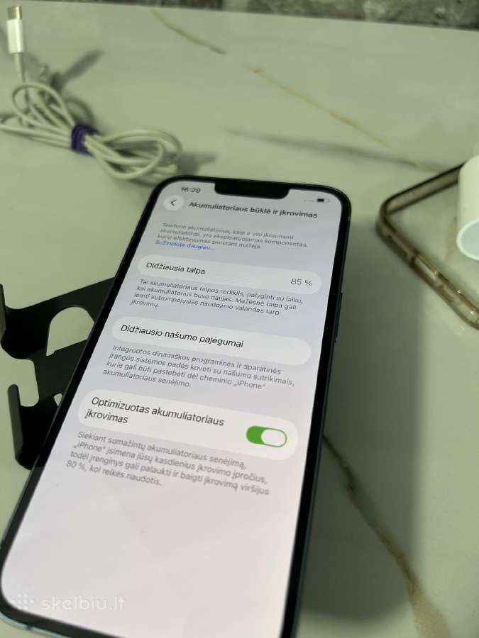iPhone 14 128gb 85% Light Blue - nuotraukos Nr. 11